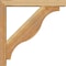 Ekena Millwork Funston Block Rough Sawn Bracket w/ Offset Brace, Western Red Cedar, 4"W x 22"D x 22"H BKT0402X22X22FST05RWR - alternate 2